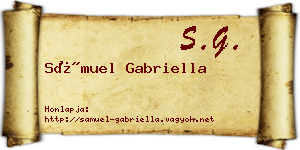 Sámuel Gabriella névjegykártya
