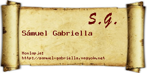 Sámuel Gabriella névjegykártya