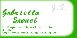 gabriella samuel business card